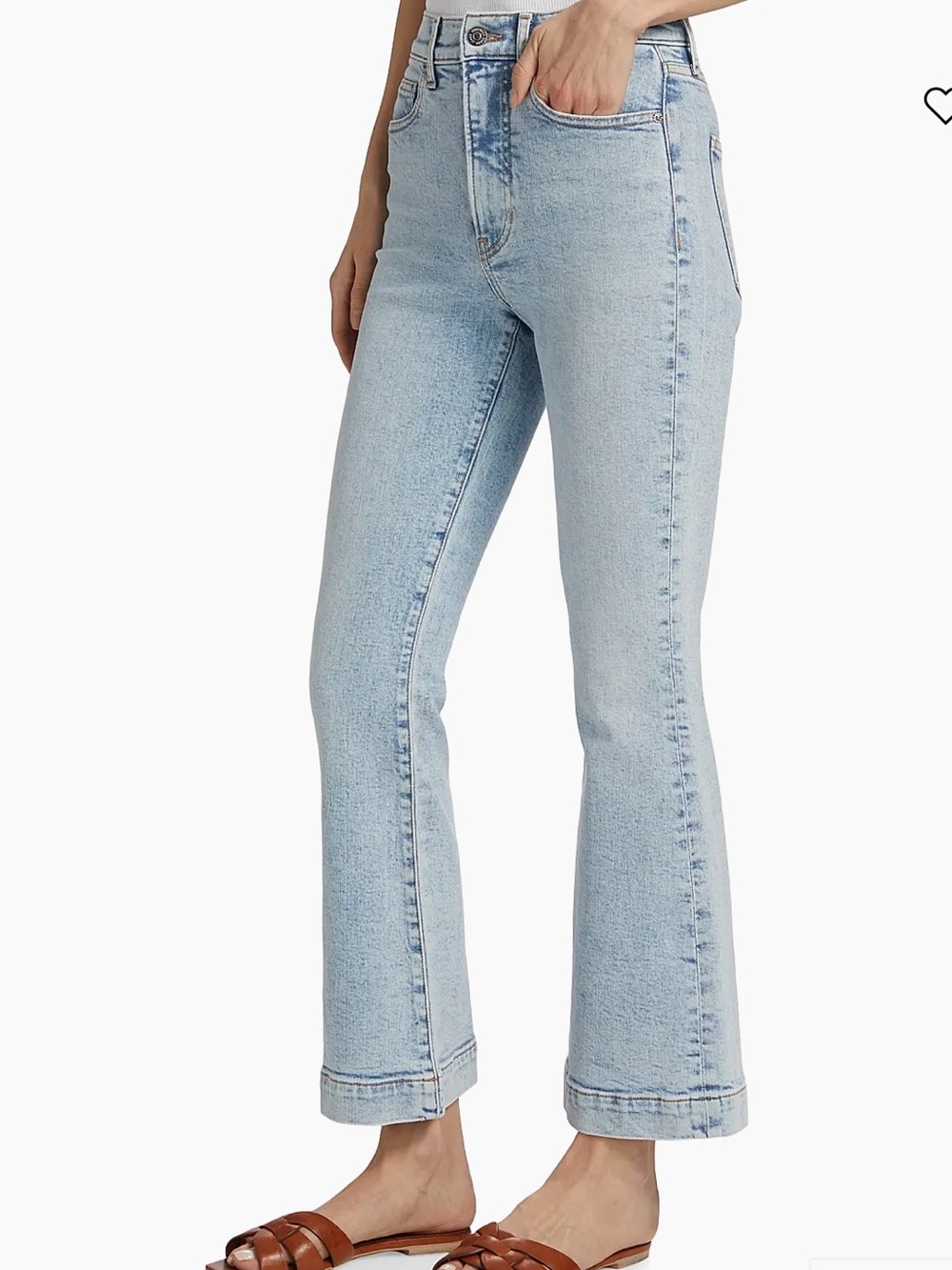Veronica Beard Carson Ankle Flare High Rise Light Everest Wash Size 26/2
